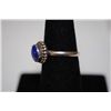 Image 2 : Sterling Silver Ring Size 8 With Round Blue Stone; .925 Silver; EST. $10-20