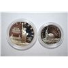 Image 1 : 1986-S US Liberty Ellis Island Commemorative Two-Coin Proof Set; Silver Dollar & Half Dollar; EST. $