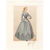 Image 1 : Walter Plunkett costume sketch of Janet Leigh for "Little Women"