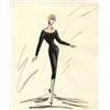 Image 1 : Edith Head costume sketch of Tippi Hedren for "Marnie" (black dress)
