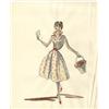 Image 1 : Edith Head costume sketch of Audrey Hepburn for "Roman Holiday"