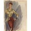 Image 1 : Edith Head costume sketch of Audrey Hepburn for "Sabrina"
