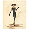 Image 1 : Edith Head costume sketch of Audrey Hepburn for "Sabrina"