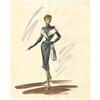 Image 1 : Edith Head costume sketch of Audrey Hepburn for "Sabrina" (gray suit with white lapels)