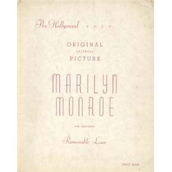 Vintage Marilyn Monroe nude calendar photograph with lace overlay