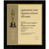 Image 1 : Academy Award nomination plaque for "Beckett" and associated Academy paperwork