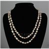 Image 1 : 466.27CTW 46" WHITE-PEACH LONGSTRAND FRESHWATER PEARL N