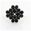 Image 2 : Cluster Sapphire 35.18CTW Sterling Silver Ring