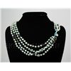 Image 1 : 451.59CTW 19in. AQUAMARINE FRESHWATER PEARL NECKLACE