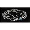 Image 2 : 451.59CTW 19in. AQUAMARINE FRESHWATER PEARL NECKLACE