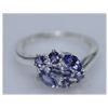 Image 1 : 10.89 CTW TANZANITE RING .925 STERLING SILVER