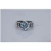 Image 1 : 23.31 BLUE TOPAZ RING .925 STERLING SILVER