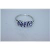 Image 1 : 10.03 CTW TANZANITE RING .925 STERLING SILVER