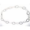 Image 1 : 14K White Gold Flat Oval & Single Oval Link