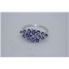 Image 1 : 15.09 CTW TANZANITE RING .925 STERLING SILVER