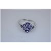 Image 1 : 11.90 CTW TANZANITE RING .925 STERLING SILVER