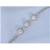 Image 1 : EXCLUSIVE WHITE PEARL CZ SILVER BRACELET***METAL: SILVE