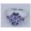 Image 1 : 11.42 CTW TANZANITE RING .925 STERLING SILVER