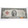 Image 1 : 1928 SERIES D $2 RED SEAL CERTIFICATE SERIAL # C74137373A *RARE NICE BILL*!!
