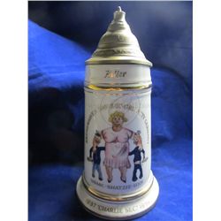 1957-1959 Charlie Sec. Beer Stein  Bremerhaven-Germany  & 1958-1959 Alfa Sec. Beer Stein Bremerhaven