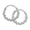 Image 1 : GENUINE STERLING SILVER Small Hoop Earrings with Wrap Twist