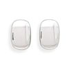 Image 1 : GENUINE STERLING SILVER  Rectangular Concave Clip-On Earrings