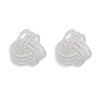 Image 1 : GENUINE STERLING SILVER Small Twisted Love Knot Earrings