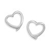 Image 1 : GENUINE STERLING SILVER Cut Out Heart Earrings