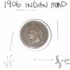 Image 1 : 1906 INDIAN HEAD PENNY RED BOOK VALUE IS $8.00 *VERY FINE GRADE*!!