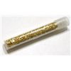 Image 1 : VIAL OF GOLD *FLAKES & PEICES* TOTAL WEIGHT INCLUDING THE VIAL IS 2.52 GRAMS!!