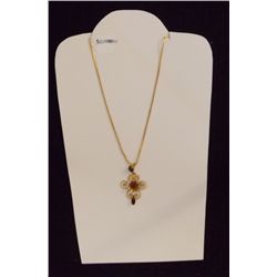 S. Citarelli Necklace w/ Garnet Costume Jewelry Necklace w/ Garnets.  Signed/Marked S. Citarelli Com