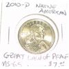 Image 1 : 2010-D NATIVE AMERICAN $1 COIN RED BOOK VALUE IS $7.00 *RARE MS-65 HIGH GRADE GREAT LAW OF PEACE*!!