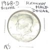Image 1 : 1968-D KENNEDY SILVER HALF DOLLAR *RARE MS HIGH GRADE - NICE SILVER HALF DOLLAR*!!