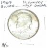 Image 1 : 1967 KENNEDY SILVER HALF DOLLAR *RARE MS HIGH GRADE - NICE SILVER HALF DOLLAR*!!