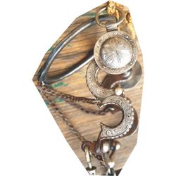 Les Garcia silver inlaid Calif Style ring bit