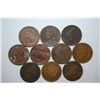 Image 1 : Indian Head One Cent; Various Dates & Conditions; Lot of 10; EST. $10-20