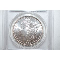 1886 Silver Morgan $1; PCGS Graded MS62; EST. $60-80