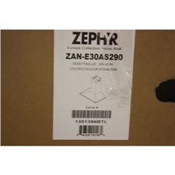 ZEPHYR STAINLESS STEEL 30  ANZIO WALL HOOD FAN