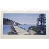 Mel Hunter, The Jetty, Signed Mezzograph