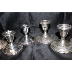 3 LOVELY SETS OF STERLING CANDLESTICKS