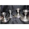 Image 1 : 3 LOVELY SETS OF STERLING CANDLESTICKS