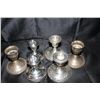 Image 2 : 3 LOVELY SETS OF STERLING CANDLESTICKS