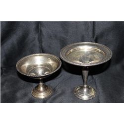 2 STERLING CANDY DISHES