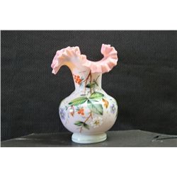 UNSIGNED FENTON VASE 6.5" MINT - BLOWN