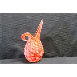 GREAT ART GLASS VASE - FENTON? - 7.5"