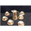Image 3 : ORIENTAL CHOCOLATE SET - SERVICE FOR 6 - HAND PAINTED