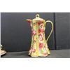 Image 4 : ORIENTAL CHOCOLATE SET - SERVICE FOR 6 - HAND PAINTED