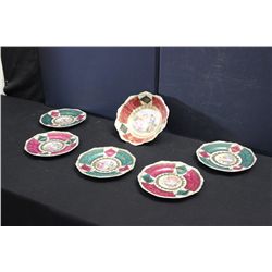 5 PLATES & 1 SERVING BOWL - MINT - ROYAL VIENNA