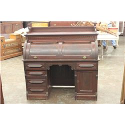 WALNUT CYLINDER DESK
