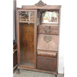 ORIG. FINISH OAK SIDE BY SIDE VERY ORNATE